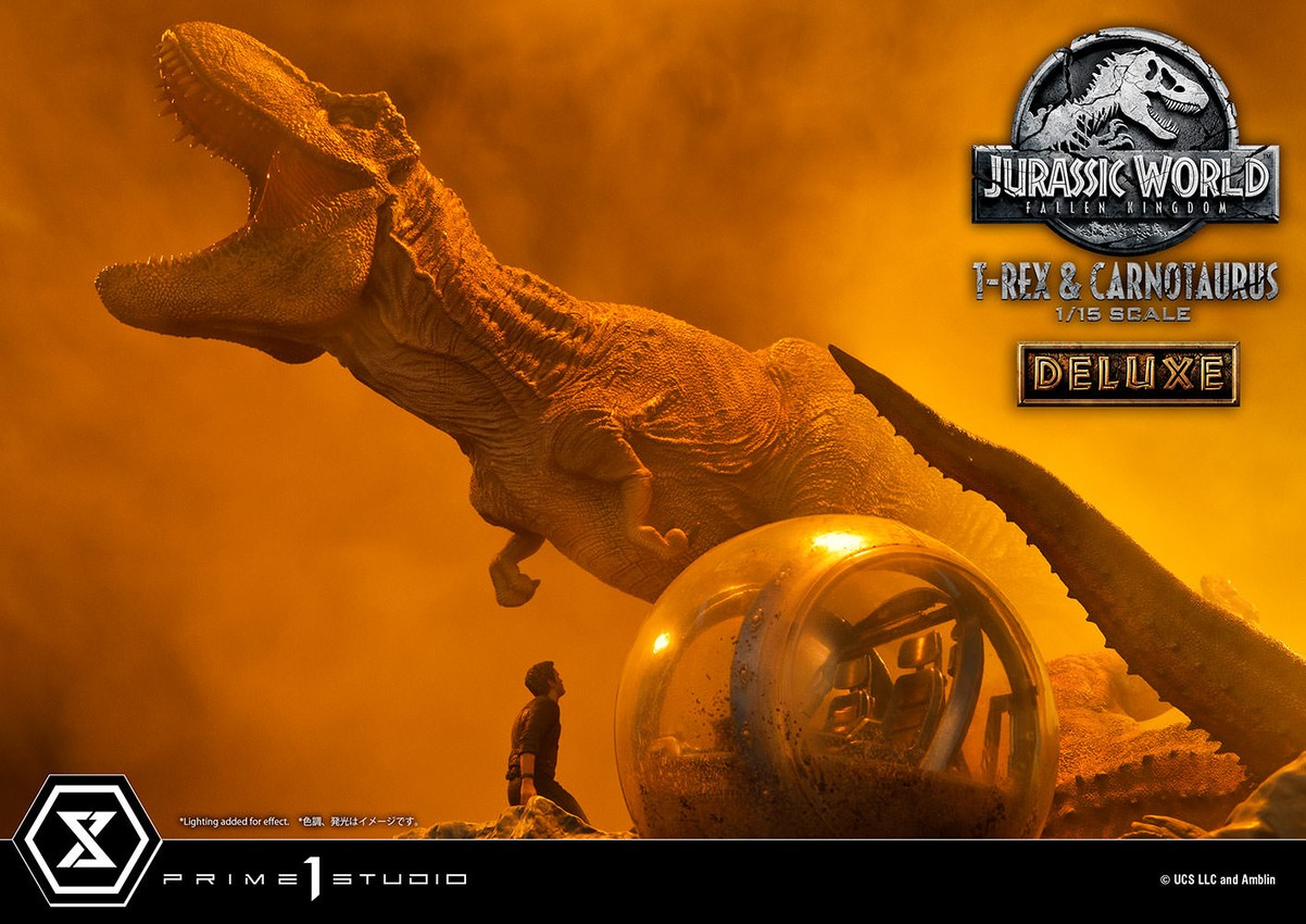 Jurassic World: Fallen Kingdom T-Rex & Carnotaurus (Deluxe Version) Statues - Prototype Shown View 3