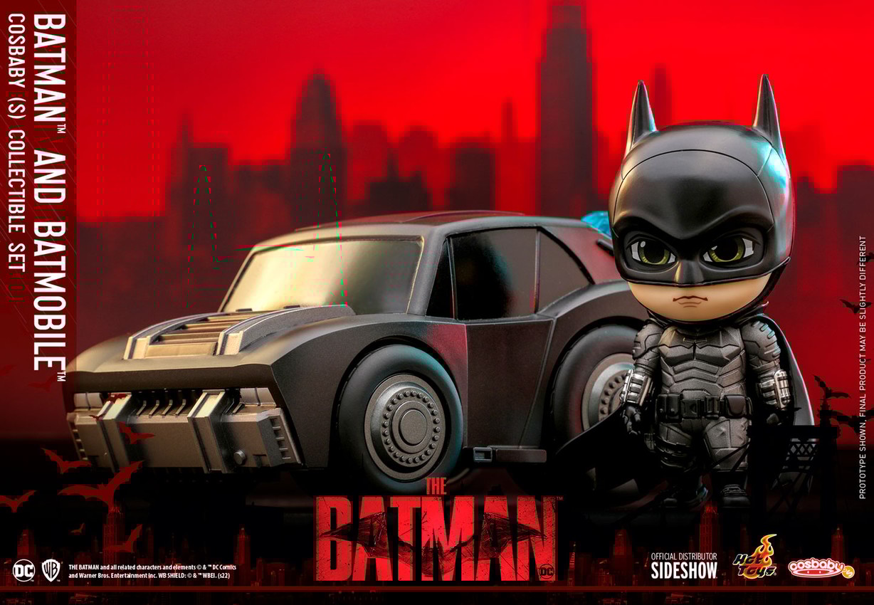 Batman With Batmobile Cosbaby Collectible Set by Hot Toys