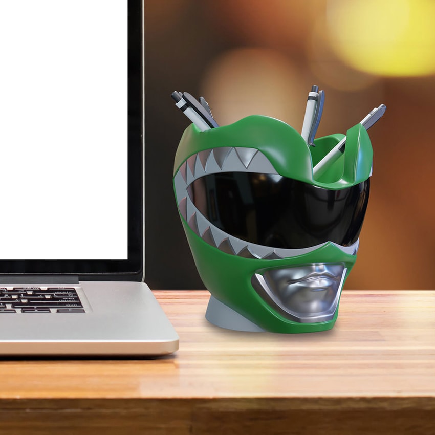 Green Ranger Helmet Pen Holder- Prototype Shown View 1