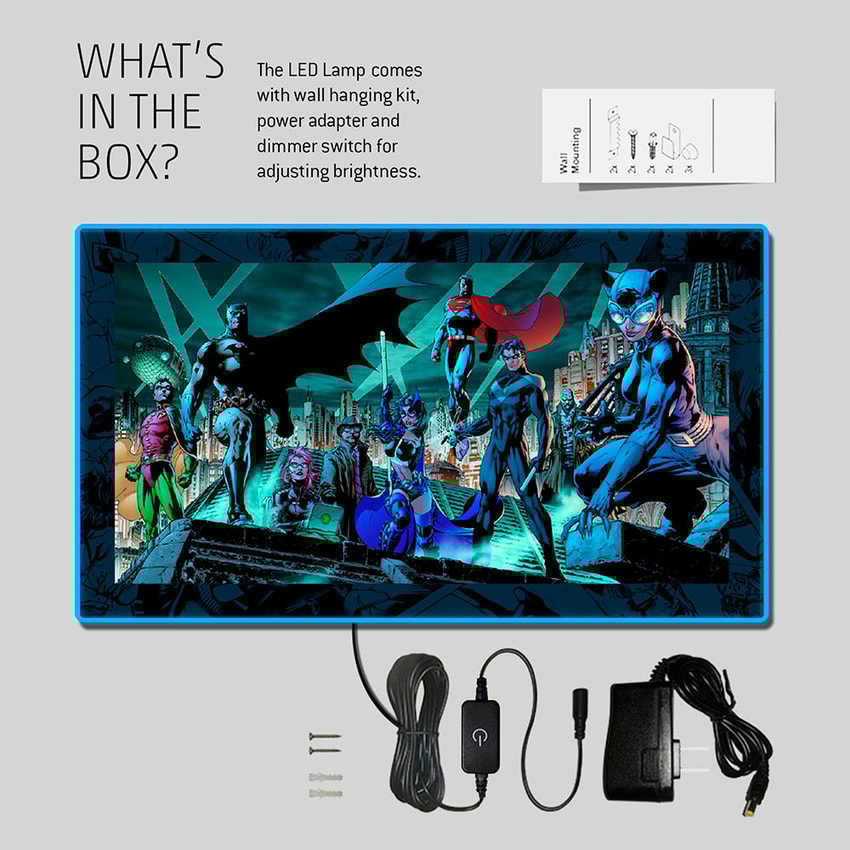 Justice League (1) LED Mini-Poster Light