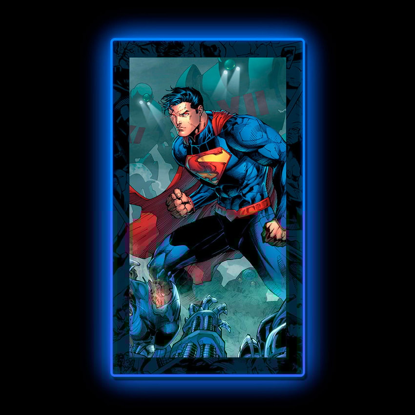 Superman LED Mini-Poster Light View 1