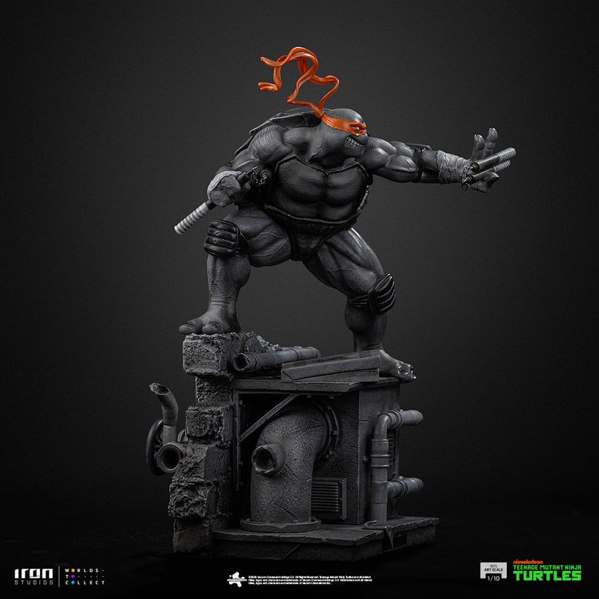 Michelangelo (Grayscale) Exclusive 1:10 Art Scale Statue by Iron