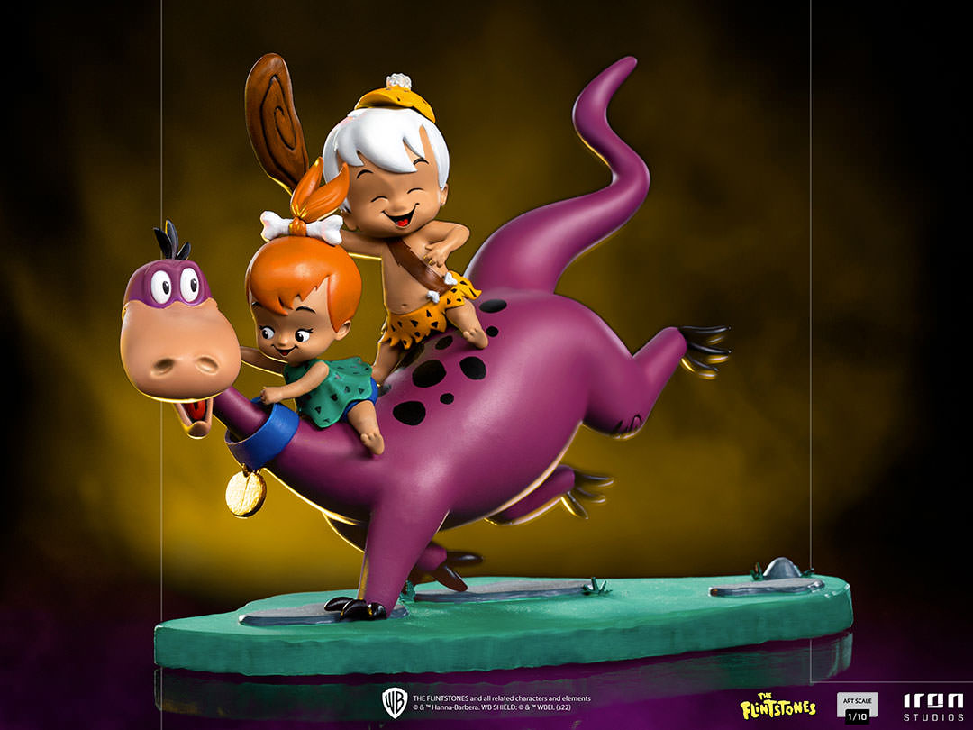 The Flintstones Dino, Pebbles and Bamm-Bamm 1:10 Scale Statue - Prototype Shown View 6