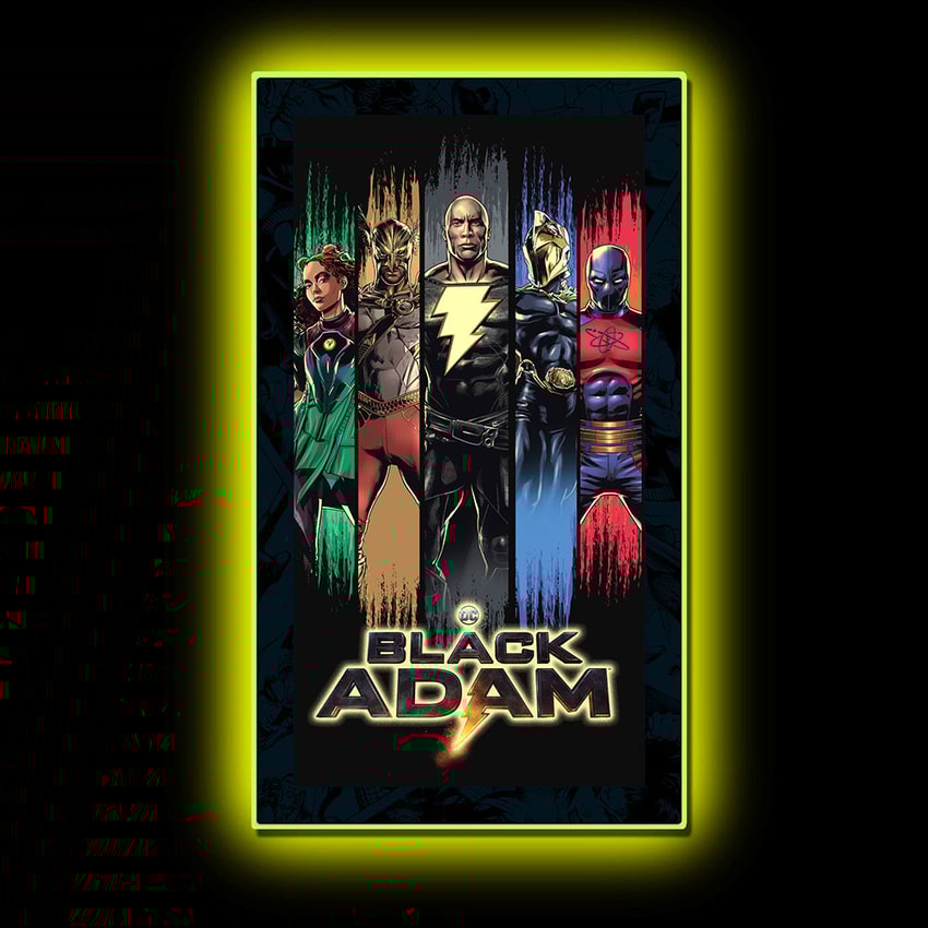 Black Adam Group (1) LED Mini-Poster Light- Prototype Shown