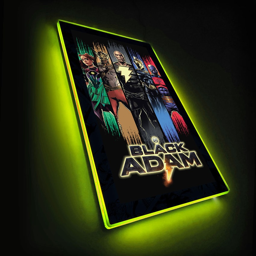 Black Adam Group (1) LED Mini-Poster Light- Prototype Shown