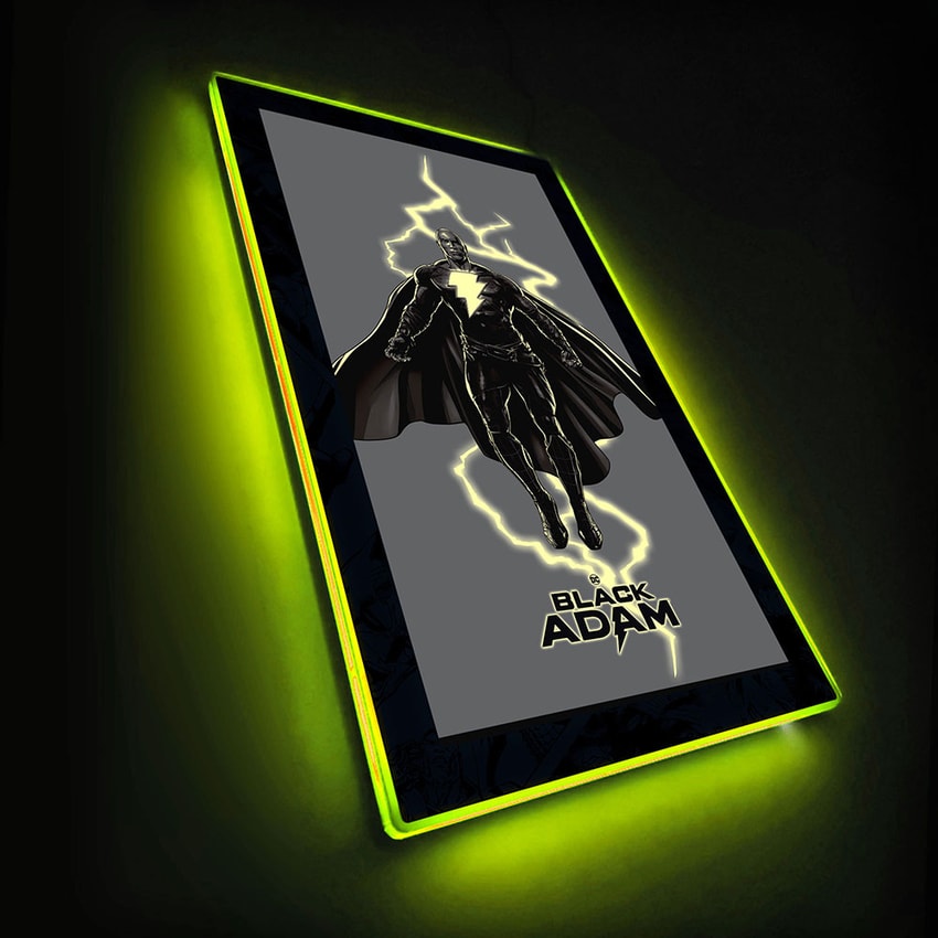 Black Adam Aka Dwayne Johnson (1) LED Mini-Poster Light- Prototype Shown