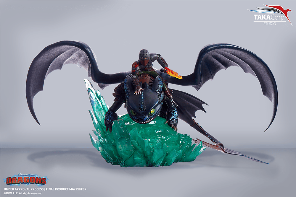How to Train Your Dragon Toothless & Hiccup Statues  View 1