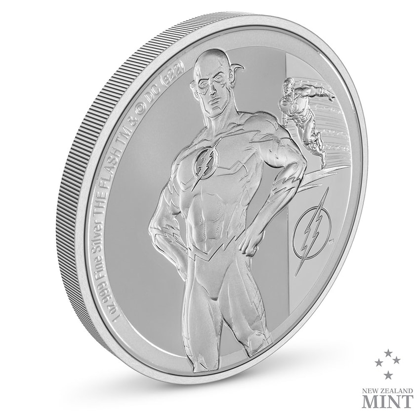 The Flash 1oz Silver Coin- Prototype Shown View 2