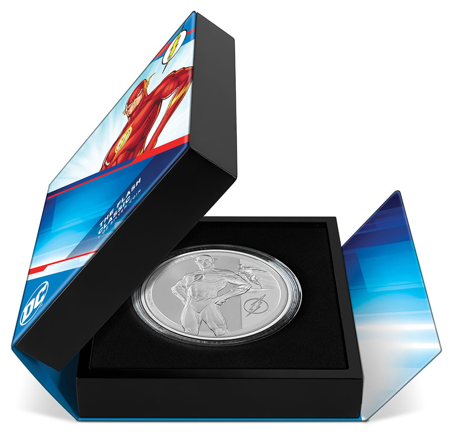 The Flash 1oz Silver Coin- Prototype Shown View 5