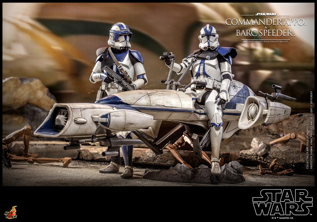 Commander Appo and BARC Speeder Sixth Scale Figure Set by Hot Toys