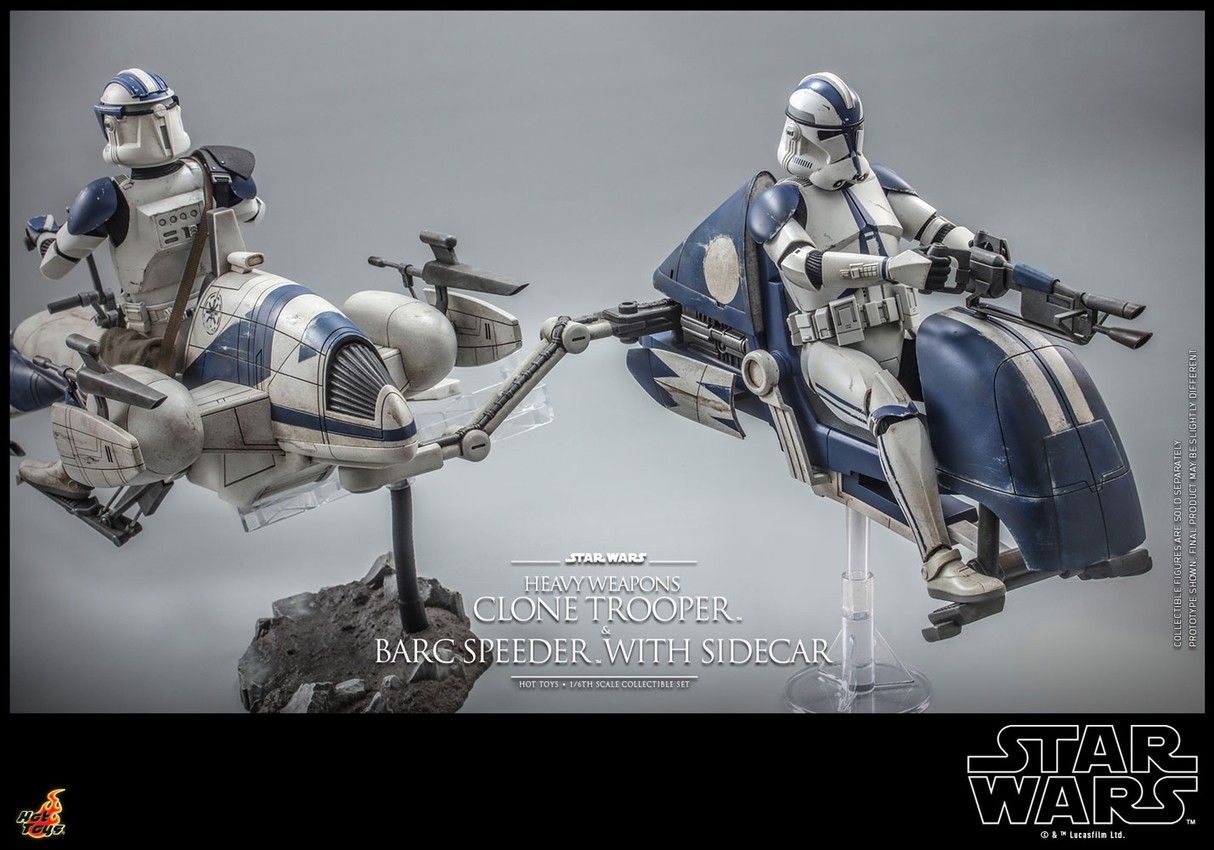 Heavy Weapons Clone Trooper and BARC Speeder with Sidecar- Prototype Shown
