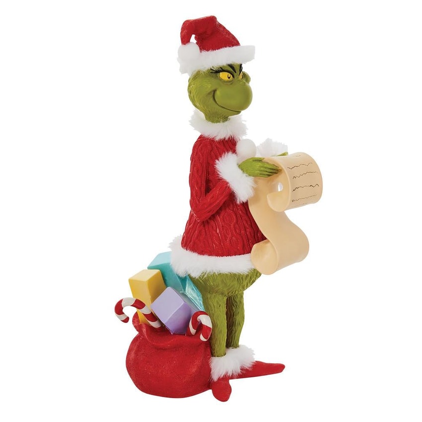 Dr. Seuss Grinch Checking His List Figurine - Prototype Shown View 6