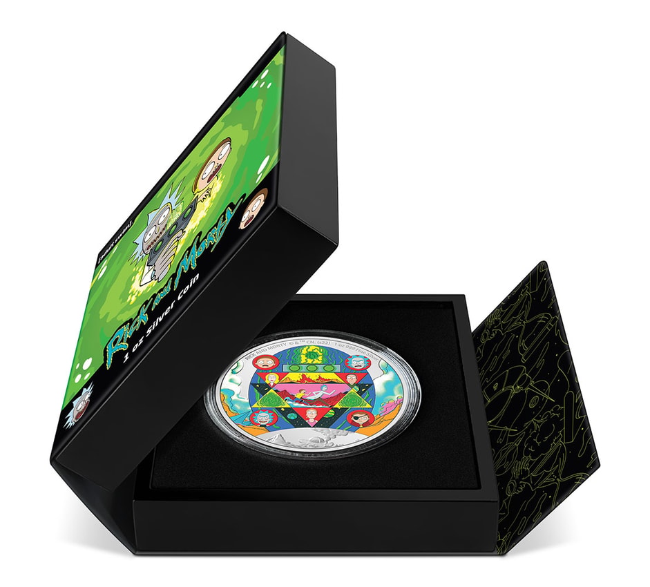 Rick and Morty Rick and Morty 1oz Silver Coin Silver Collectible - Prototype Shown View 6