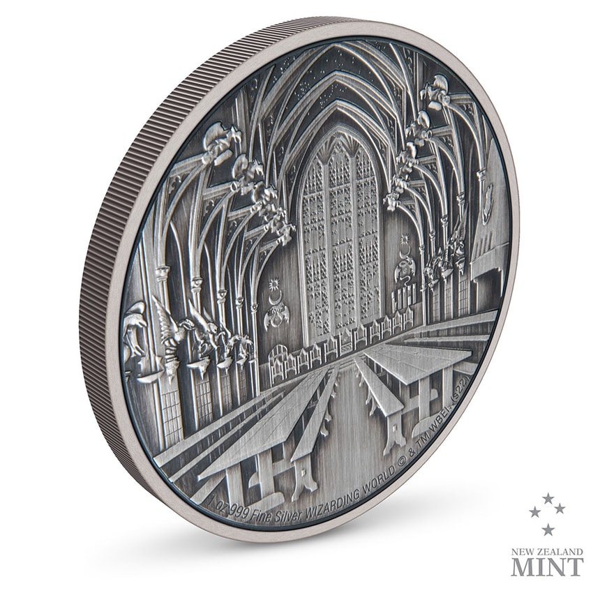 Hogwarts Great Hall 1oz Silver Coin- Prototype Shown