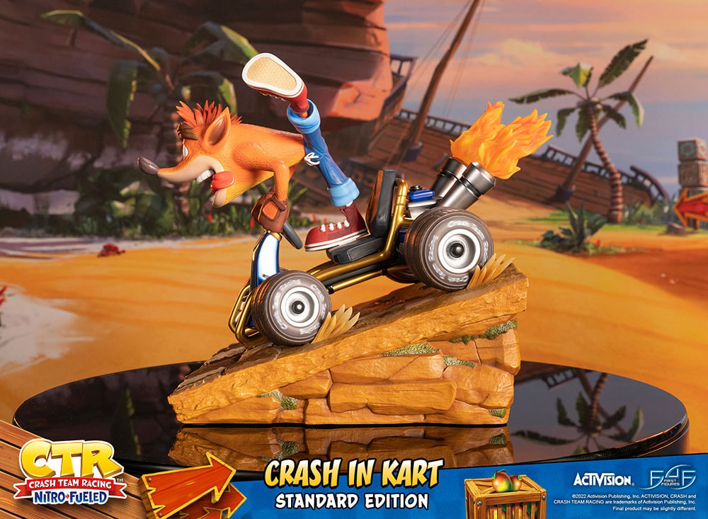 Crash Bandicoot Crash in Kart Statues - Prototype Shown View 2