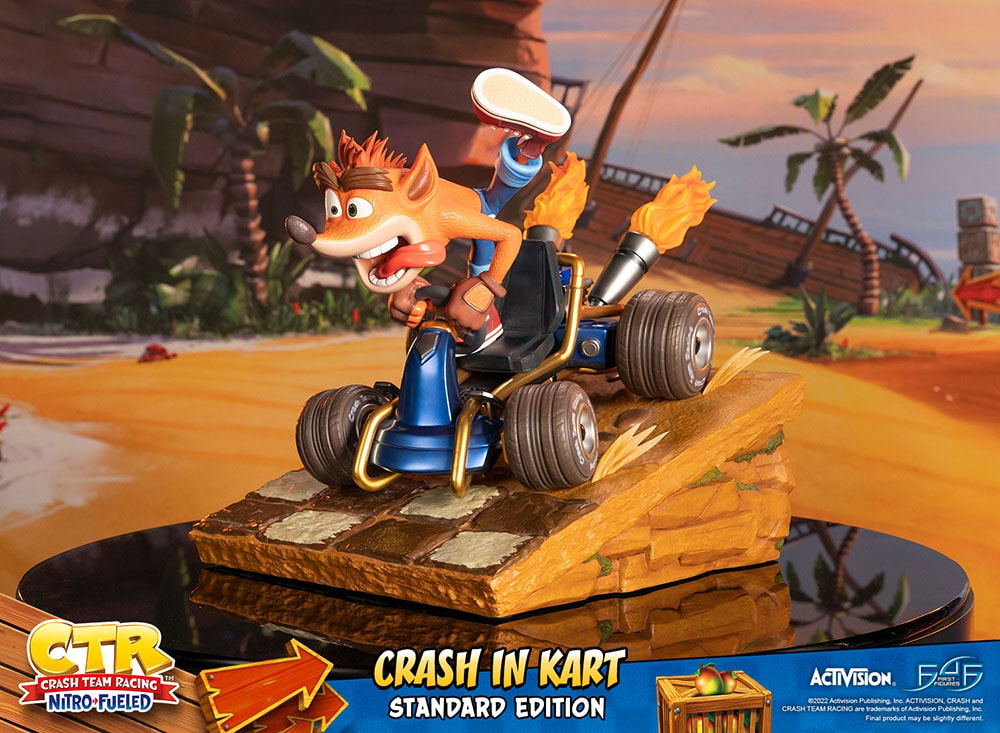 Crash Bandicoot Crash in Kart Statues - Prototype Shown View 3