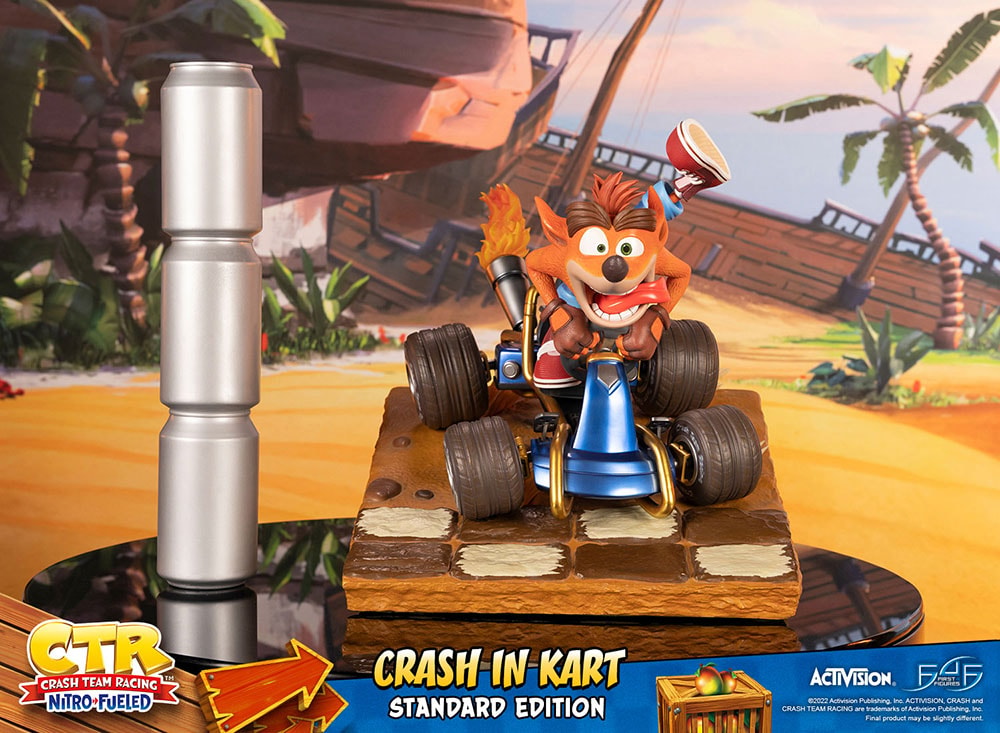 Crash Bandicoot Crash in Kart Statues - Prototype Shown View 5