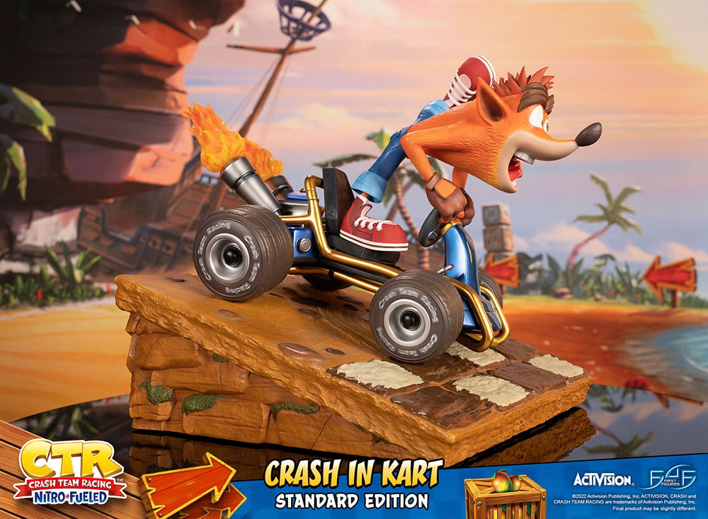 Crash Bandicoot Crash in Kart Statues - Prototype Shown View 6