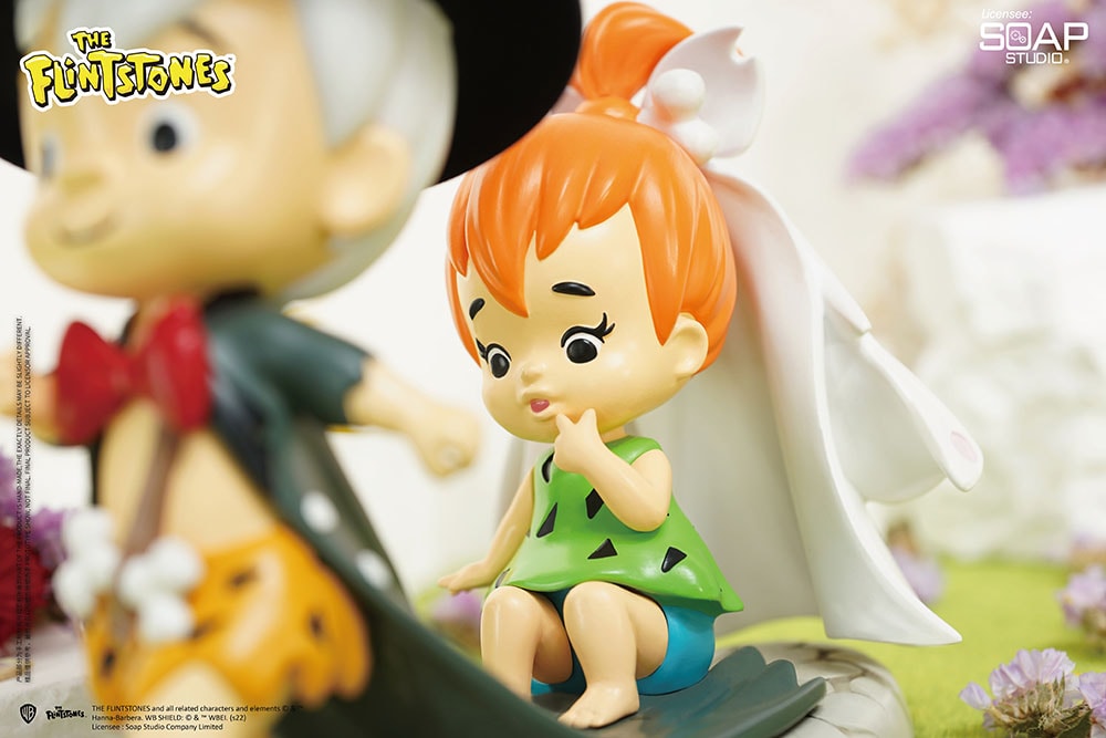 The Flintstones Pebbles and Bamm-Bamm (Wedding Version) Statues - Prototype Shown View 6