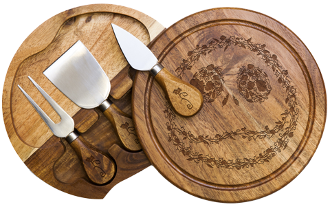 Jack Skellington Acacia Brie Cheese Cutting Board and Tool Set- Prototype Shown