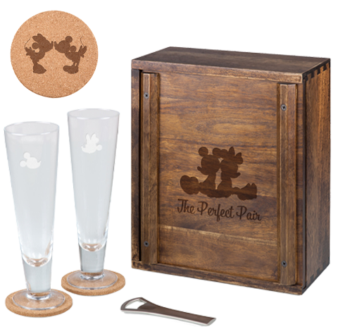 Mickey and Minnie Beverage Glass Set- Prototype Shown