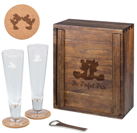 Mickey and Minnie Beverage Glass Set- Prototype Shown