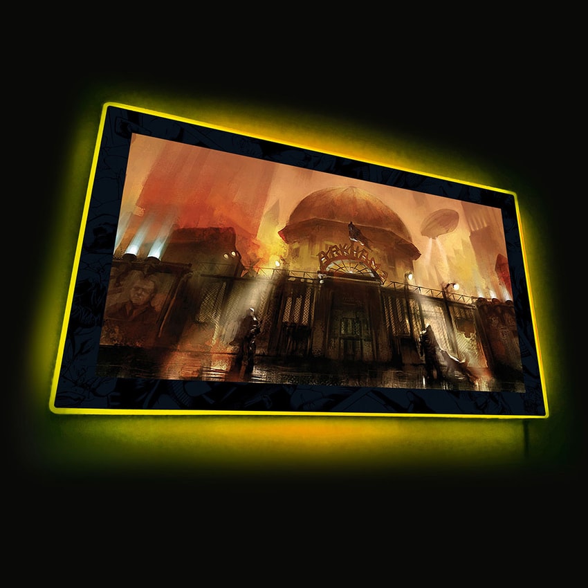 Batman Arkham Asylum Foggy Night Glow Exterior LED Mini-Poster Light- Prototype Shown