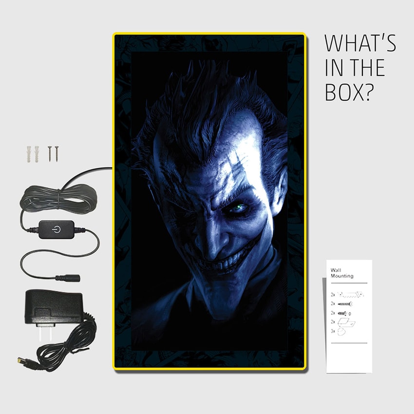 Batman Arkham Asylum Villain LED Mini-Poster Light- Prototype Shown
