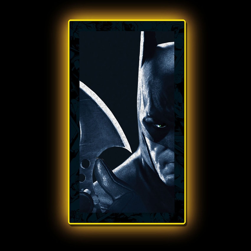 Batman Arkham City Batarang LED Mini-Poster Light- Prototype Shown