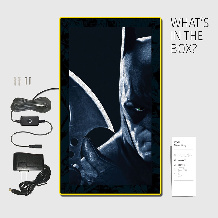 Batman Arkham City Batarang LED Mini-Poster Light- Prototype Shown