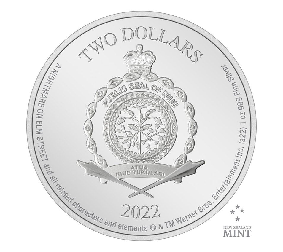 A Nightmare on Elm Street 1oz Silver Coin- Prototype Shown