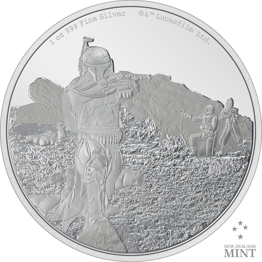 Boba Fett 1oz Silver Coin- Prototype Shown View 1