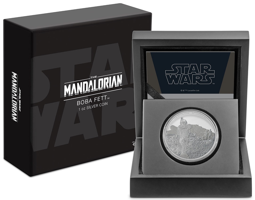 Boba Fett 1oz Silver Coin- Prototype Shown View 5