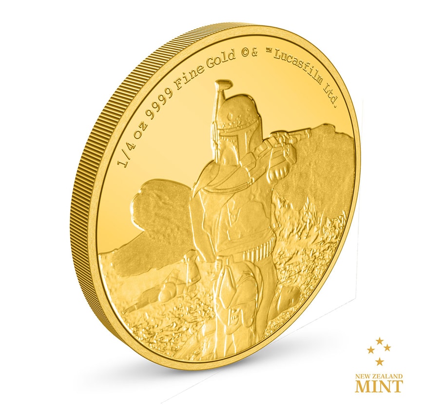 Boba Fett ¼oz Gold Coin- Prototype Shown