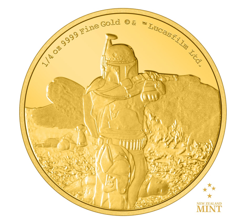 Boba Fett ¼oz Gold Coin- Prototype Shown