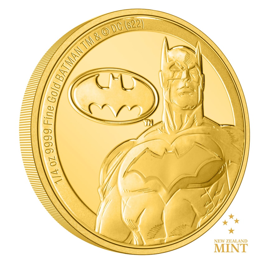 Batman Classic 1/4oz Gold Coin- Prototype Shown View 2