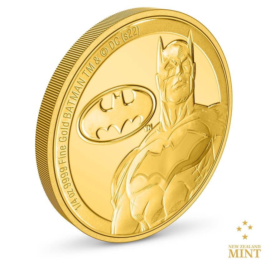 Batman Classic 1/4oz Gold Coin- Prototype Shown View 3