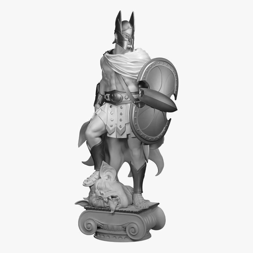 DC Comics Batman: Champion of Gotham City (Silver Edition) Statues - Prototype Shown View 6