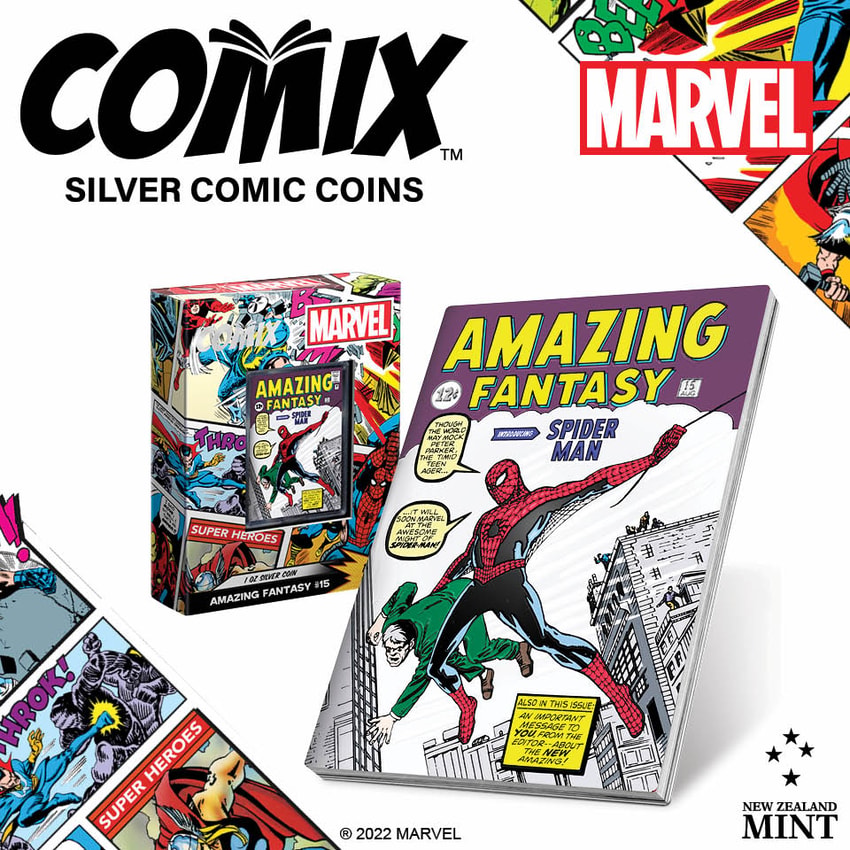 Marvel Amazing Fantasy #15 1oz Silver Coin by New Zealand Mint