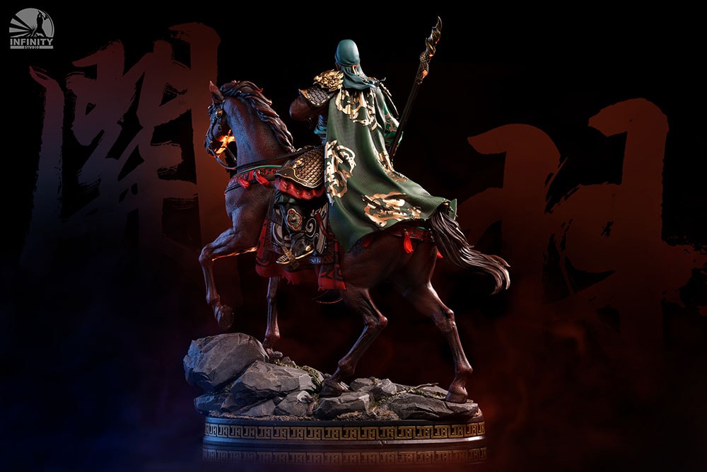 Three Kingdoms Generals Blade-Wielding Guan Yu (Colored Version) Statues - Prototype Shown View 4