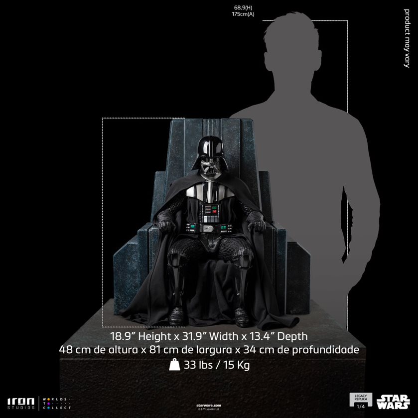 Star Wars Darth Vader on Throne Statues - Prototype Shown View 2