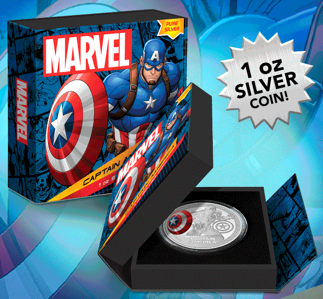 Captain America 1oz Silver Coin- Prototype Shown