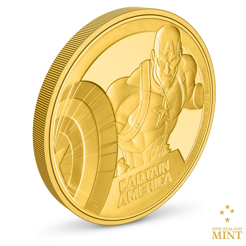 Captain America 1/4oz Gold Coin- Prototype Shown