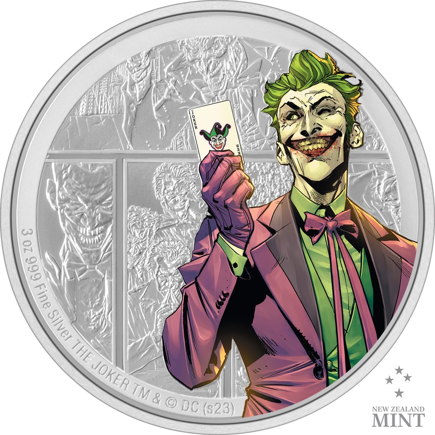 The Joker 3oz Silver Coin- Prototype Shown View 2