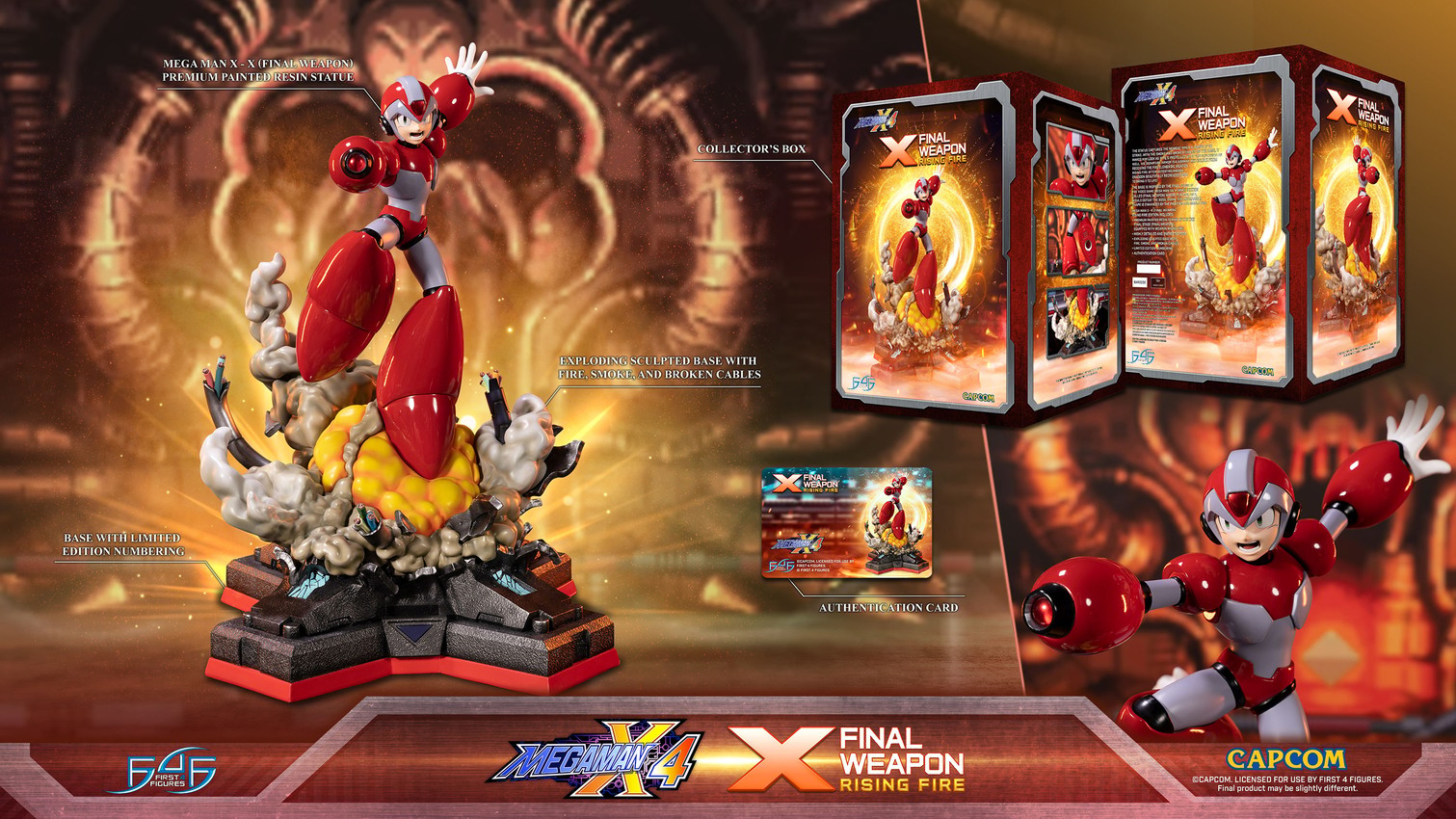 Mega Man X (Final Weapon) Rising Fire Statues - Prototype Shown View 6