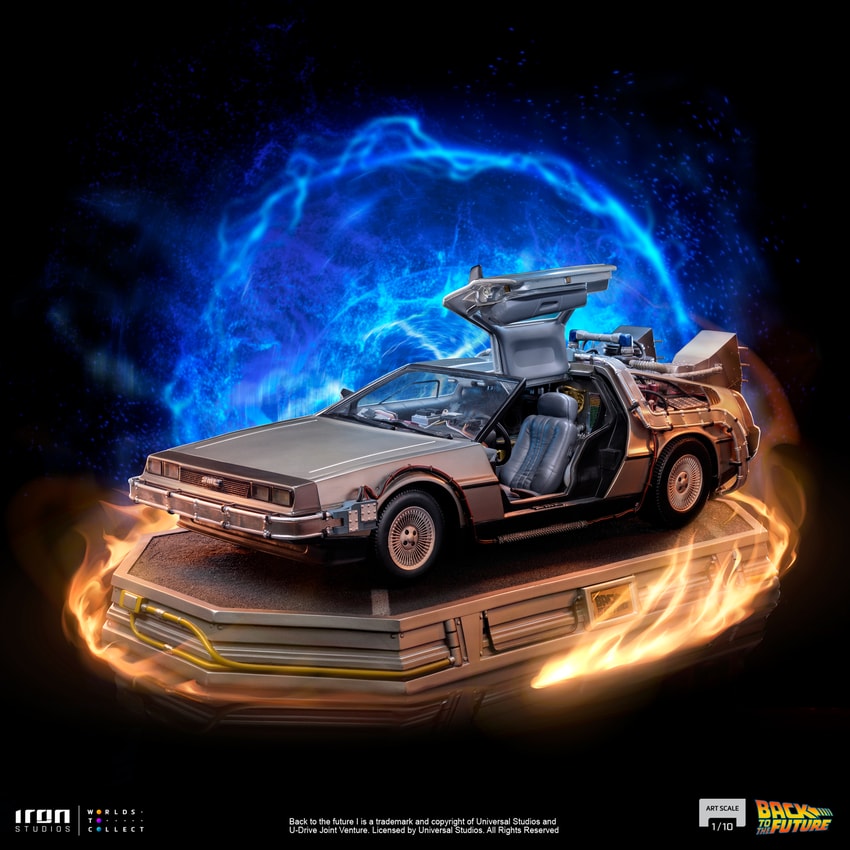 Statue Delorean Full Set Deluxe - Back To The Future II - Art Scale 1/10 -  Iron Studios - Iron Studios Official Store - Action figures, Collectibles