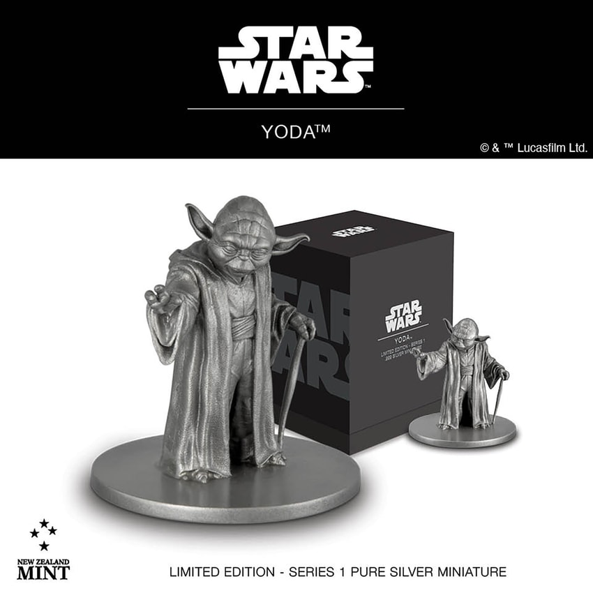 Yoda Silver Miniature by New Zealand Mint | Sideshow Collectibles