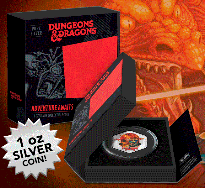 Dungeons & Dragons 1oz Silver Coin- Prototype Shown