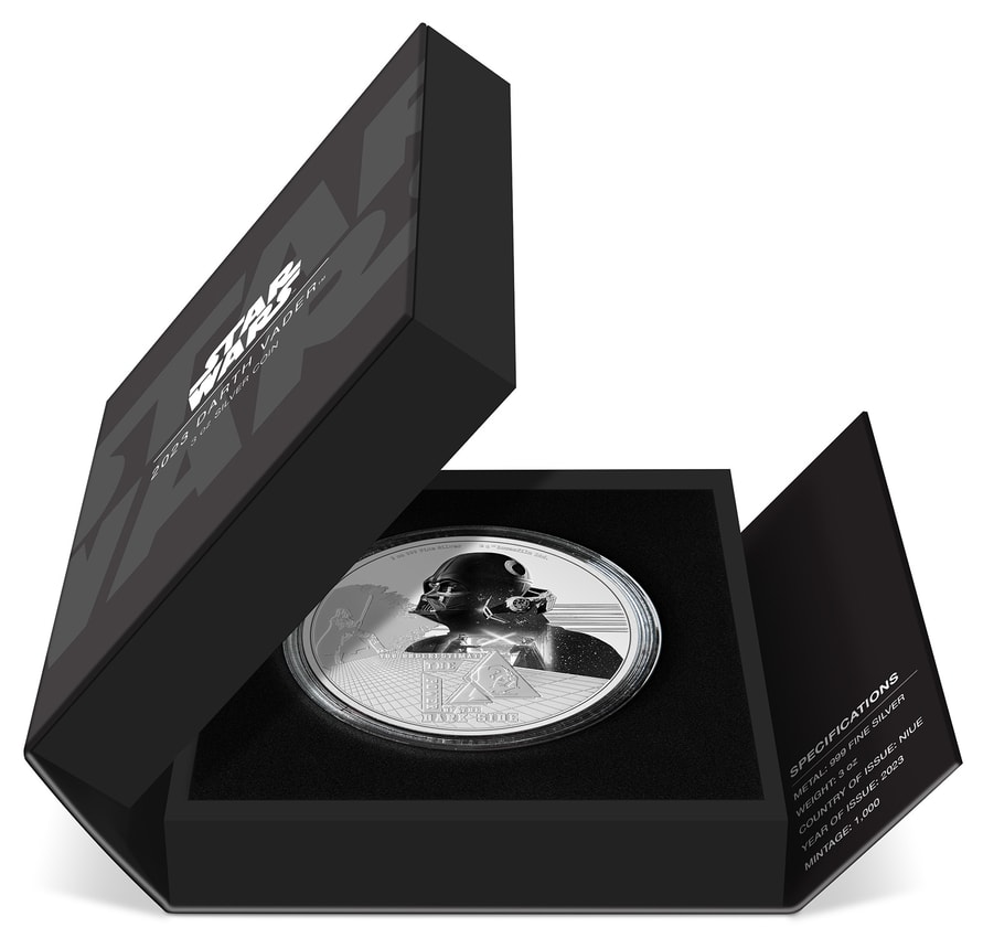 Darth Vader 3oz Silver Coin by New Zealand Mint | Sideshow