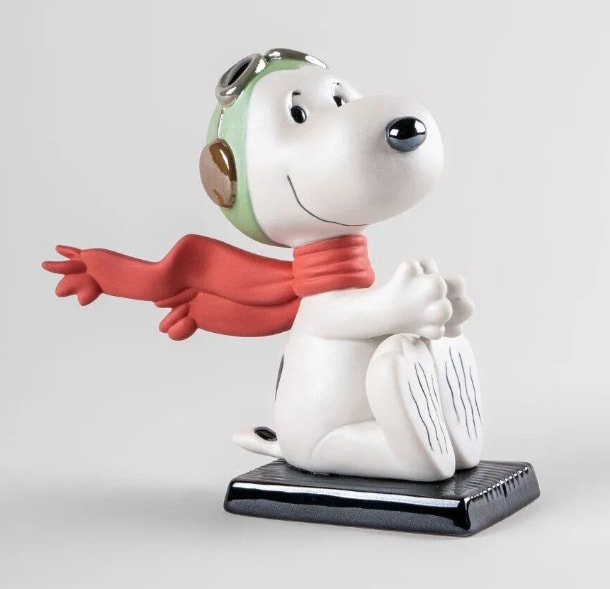 Peanuts Snoopy Flying Ace Porcelain Statue - Prototype Shown View 3